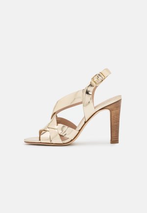 Højhælede sandaletter / Højhælede sandaler - gold-coloured