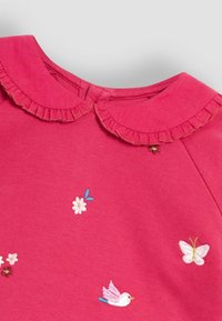 JoJo Maman Bébé EMBROIDERED COLLAR-REGULAR FIT - Melegítőfelső - raspberry pink bird