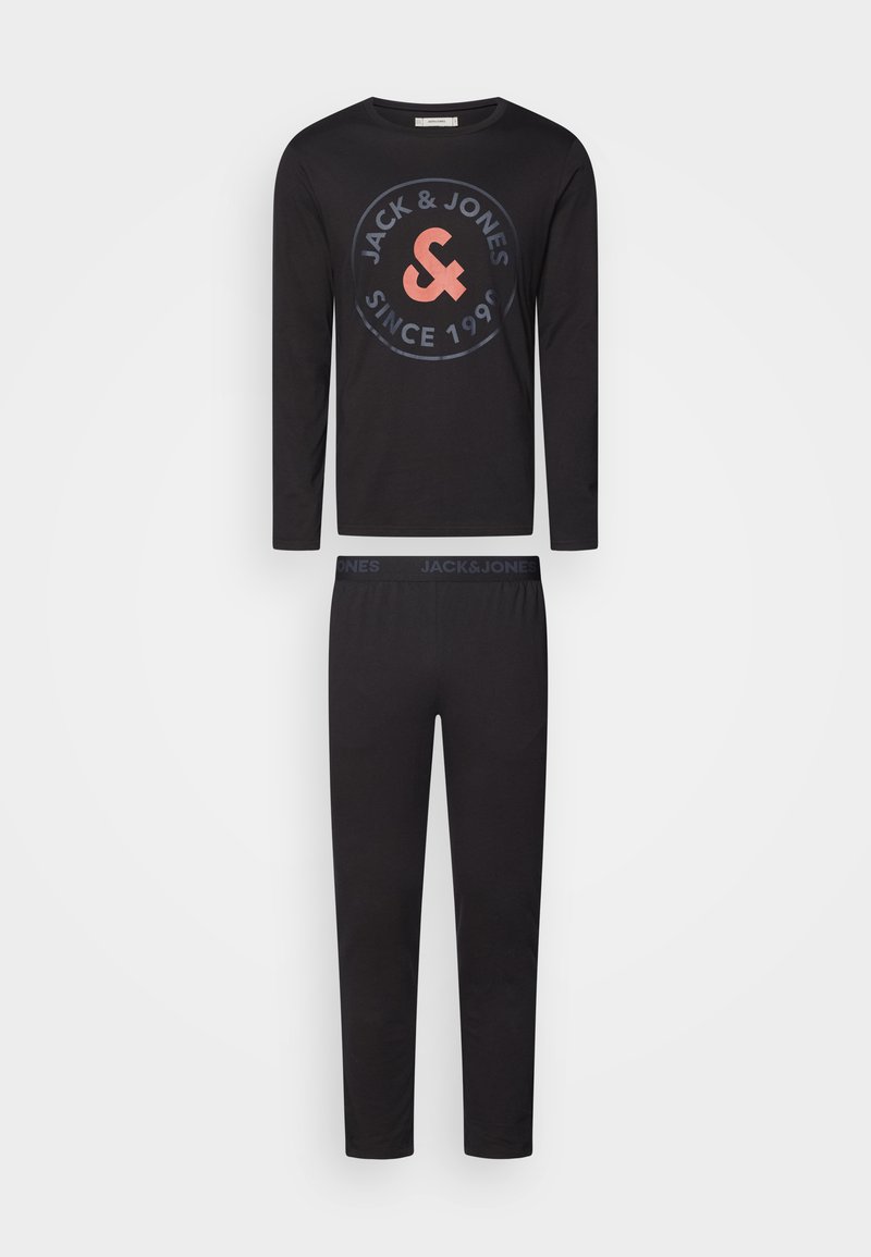 Jack & Jones - JACAARON LONGSLEEVE AND PANTS SET - Pižame - black, Povečajte