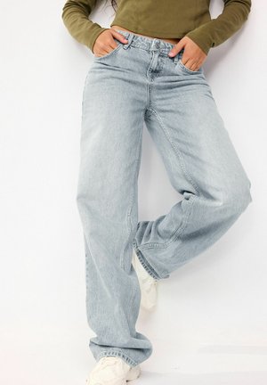 BAGGY WIDE LEG PETITE  - Relaxed fit jeans - grey