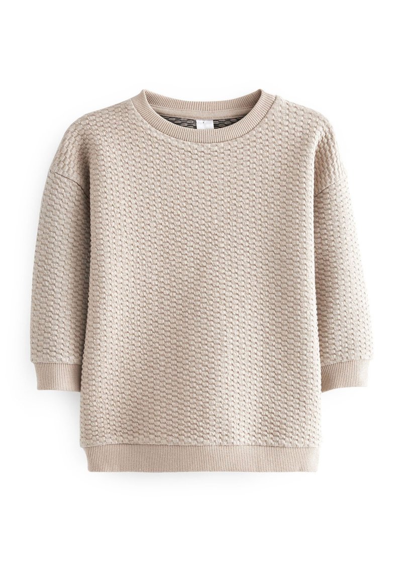 Next TEXTURED CREW - Sweatshirt - cement
