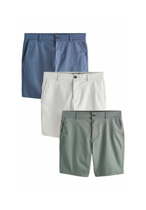 Next, SLIM FIT - STRETCH CHINO SHORTS 3 PACK  . - Kratke hlače - black blue sage