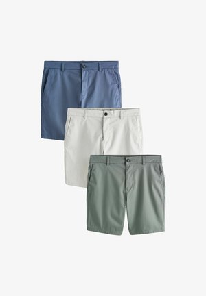 Next, SLIM FIT - STRETCH CHINO SHORTS 3 PACK . - Kratke hlače - black blue sage