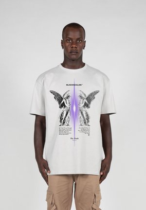 MANNER THE TRUTH HEAVY OVERSIZED TEE - Print T-shirt - lightasphalt