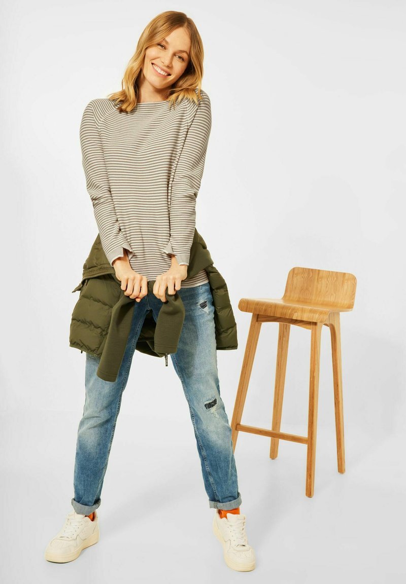 Damen Strickjacken | Cecil Strickpullover braun/beige - PE77644 Damen Strickjacken | Cecil Strickpullover braun/beige - PE77644
