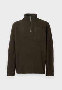 JORIBIZA HALF ZIP - Polárpulóver - dark brown