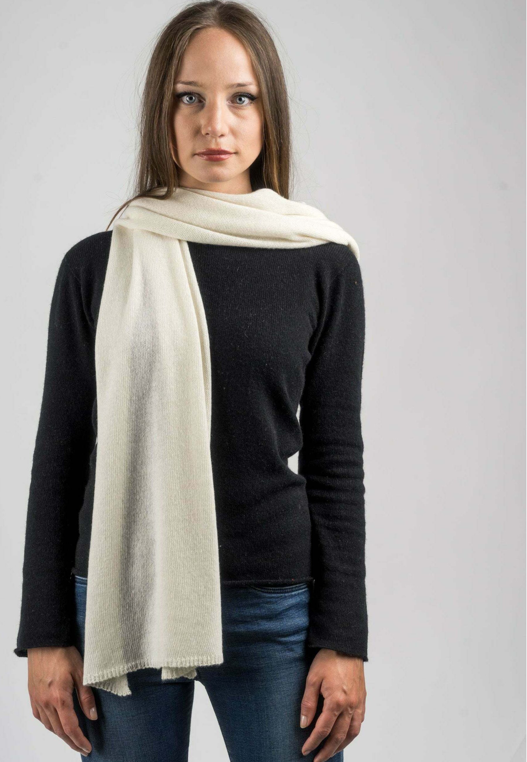 Pashmina Misto Cashmere DALLE PIANE - Made In Italy, 50x180 Cm, Unisex, Lussuosa E Morbida