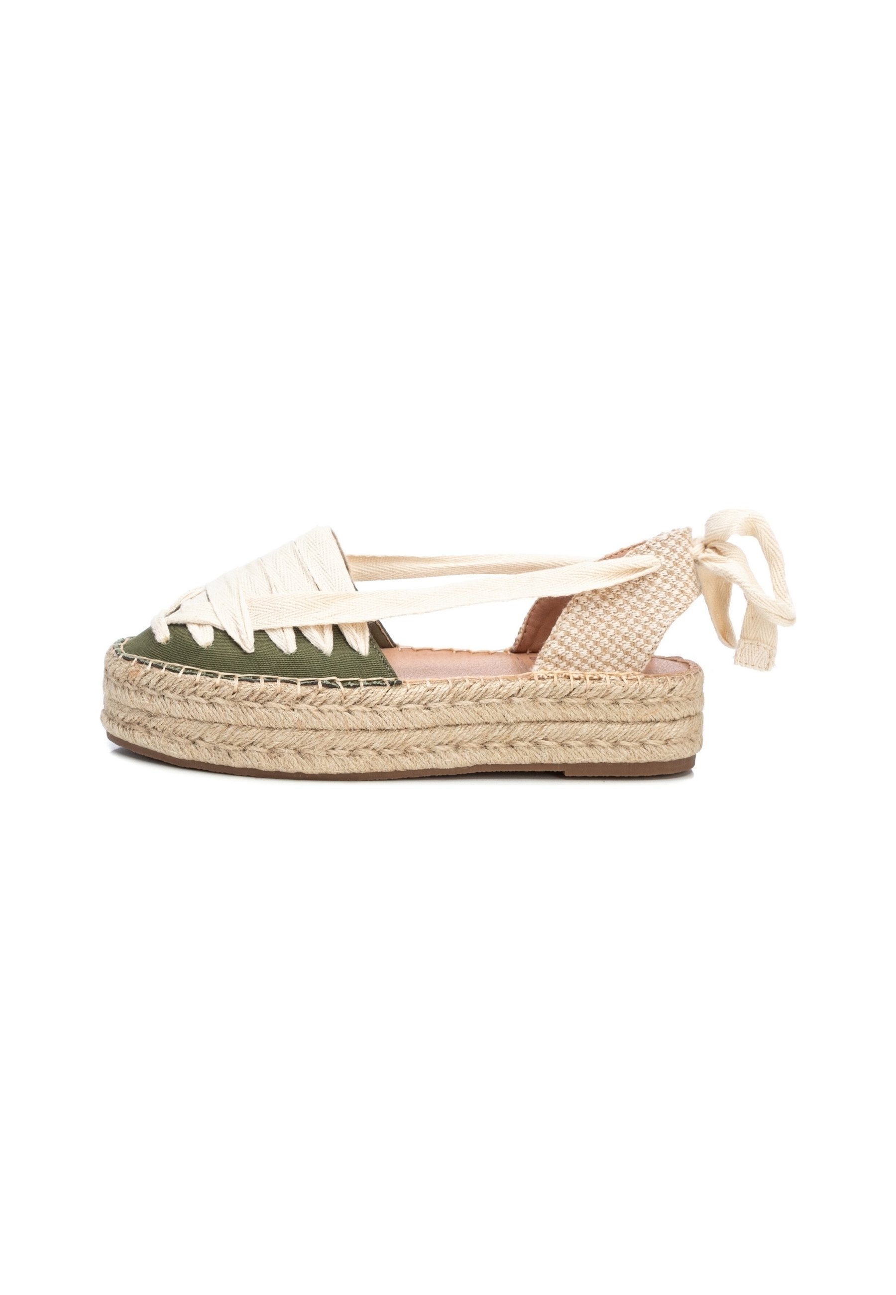 XTI Zapatos de salón con cordones - kakhi/verde - Zalando.es