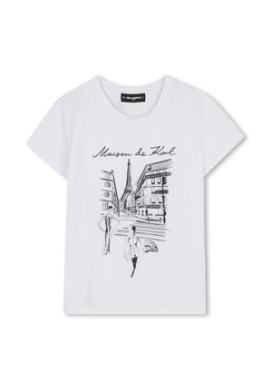 MET KORTE MOUWEN - Print T-shirt - blanc