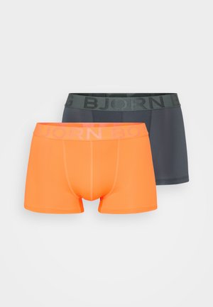 SPORTS TRUNK 2 PACK - Boxerkalsong - stone/orange
