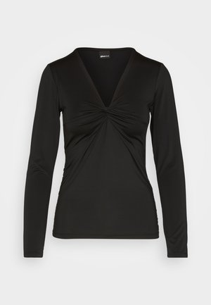 Gina Tricot PARTY TWISTED - Μπλούζα με μακριά μανίκια - black
