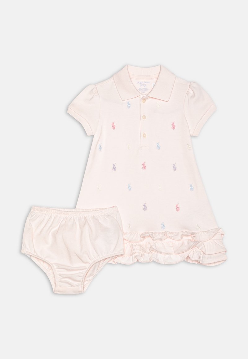 Polo Ralph Lauren RUFFLED POLO DRESS & BLOOMER SET - Jerseykjole - delicate pink