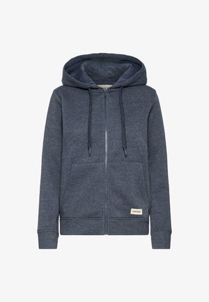 Jūras spēku zip-up kapuce, izgatavota no teksturēta auduma. Aprīkota ar kapuci, auklām un divām priekšējām kabatām. Mazs logotipa birka apakšmalā.