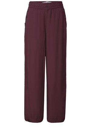 Street One, HIGH WAIST WIDE LEG HOSE IM LOOSE FIT - Pantalon classique - rustic rouge
