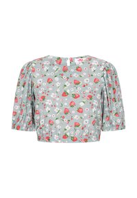 myMo Bluse - sage green multicolor