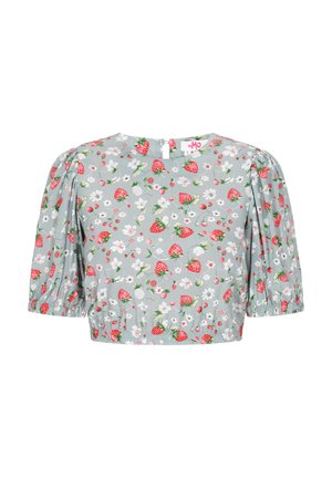 myMo Blouse - sage green multicolor