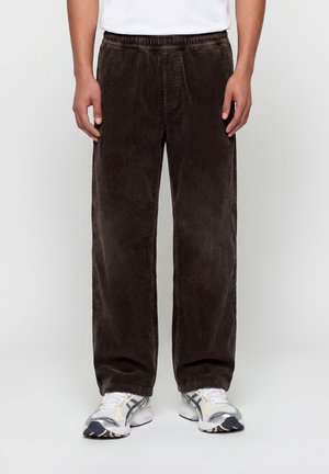 PANTS WITH ELASTIC WAISTLINE - Παντελόνι - brown