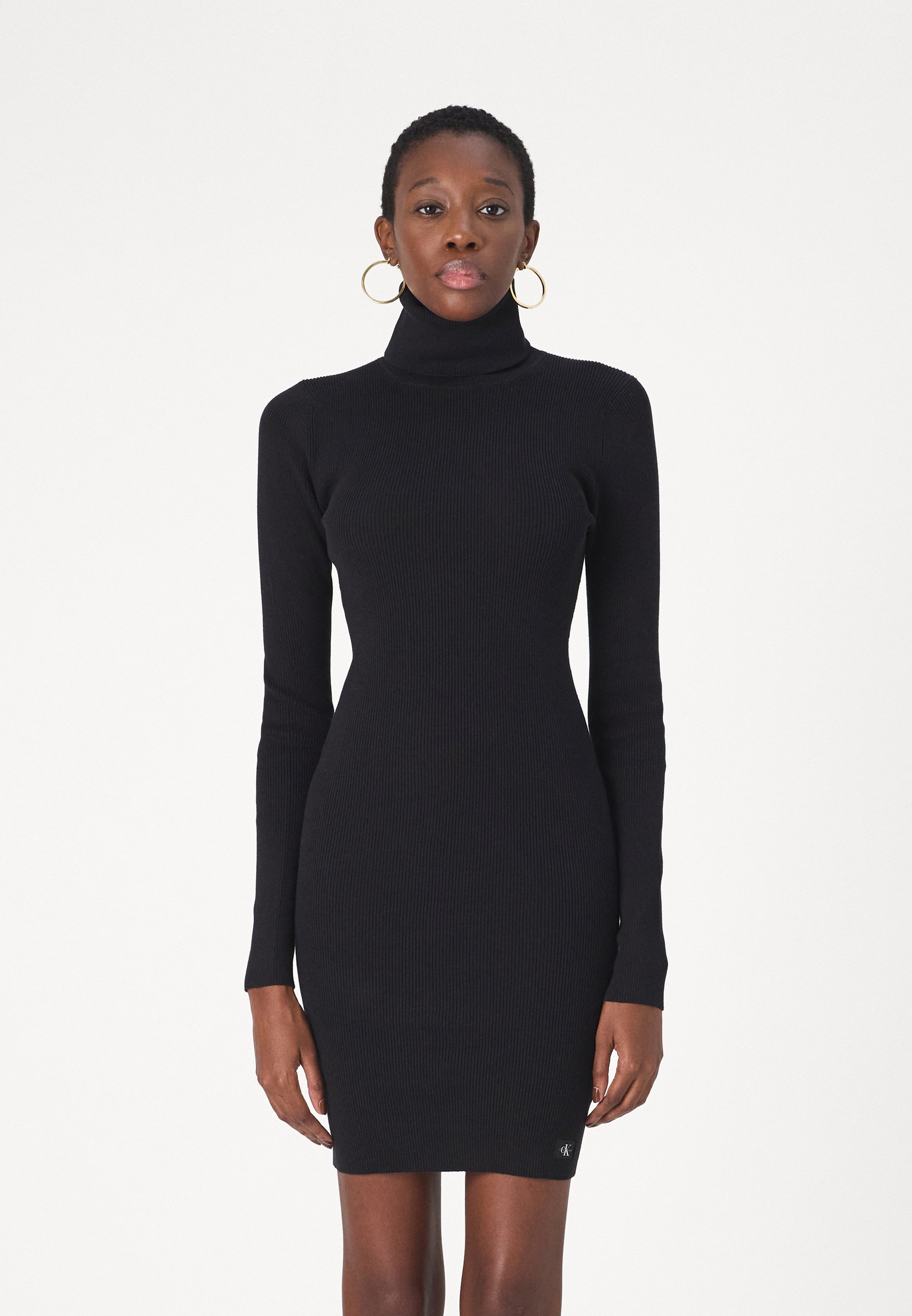 Calvin Klein Jeans SWEATER DRESS - Jumper dress - black - Zalando.ie