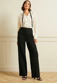 Love & Roses HIGH WAIST WIDE LEG TAILORED  - Hlače - black