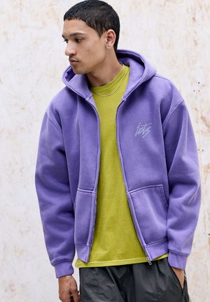 iets frans..., SCRIPT UNISEX - Суитшърт с цип - purple