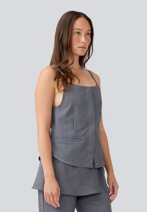 MIKKELINE - Top - dark grey melange