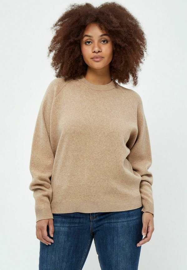MOCK NECK LONG SLEEVE  - Strickpullover - brazilian sand melange
