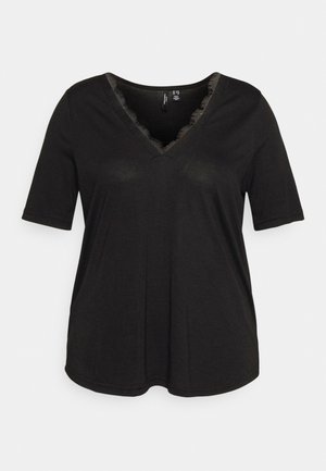 DAISY CURVE - Basic T-shirt - black