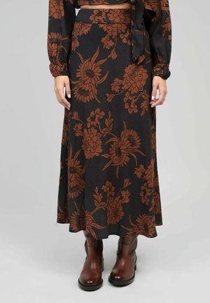 GANIA - Jupe longue - floflo caramel