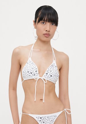 STUDDED  - Bikini-Top - white