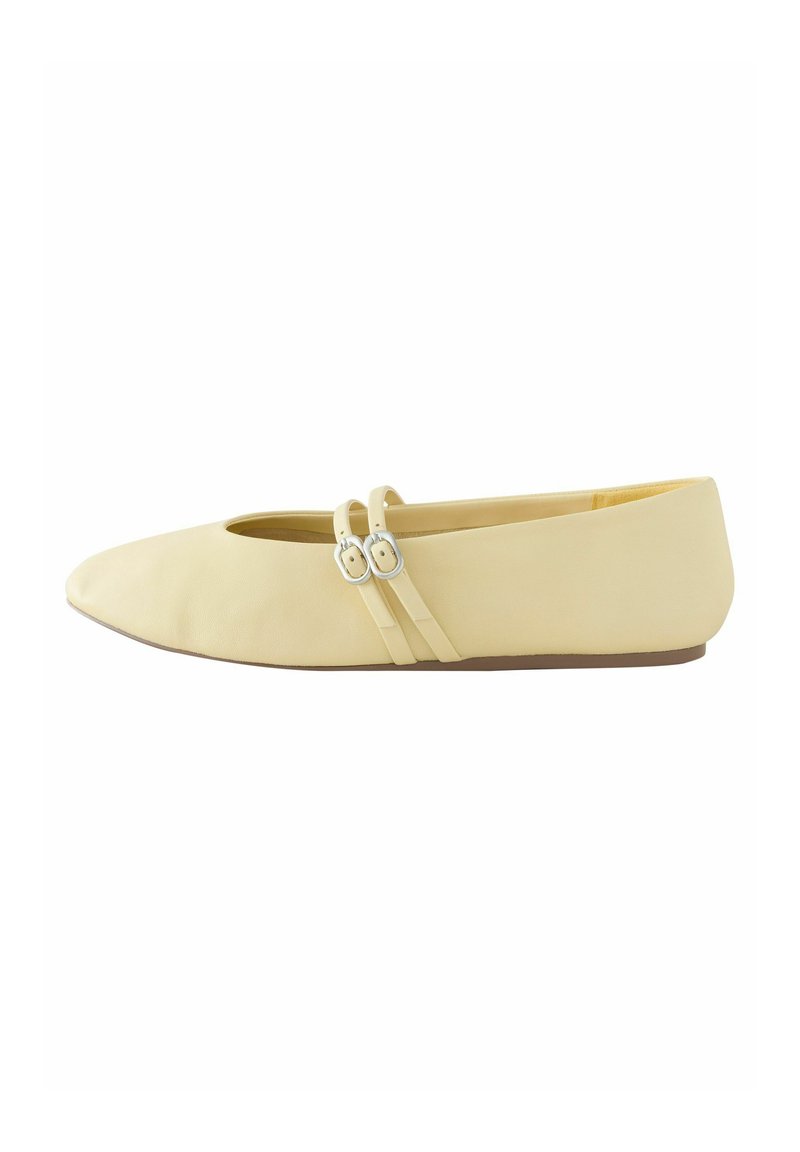 Next REGULAR FIT MARY JANE - Ballerinat nilkkaremmillä - mottled yellow