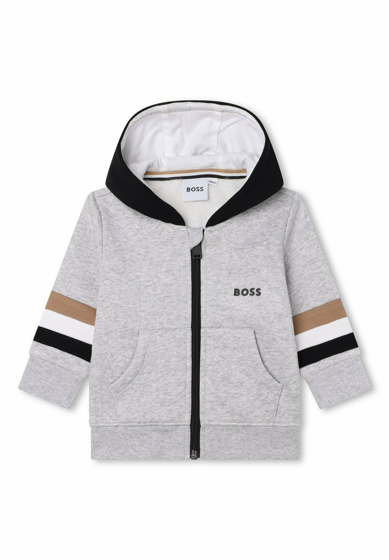 BOSS Kidswear Sweater met rits grijs