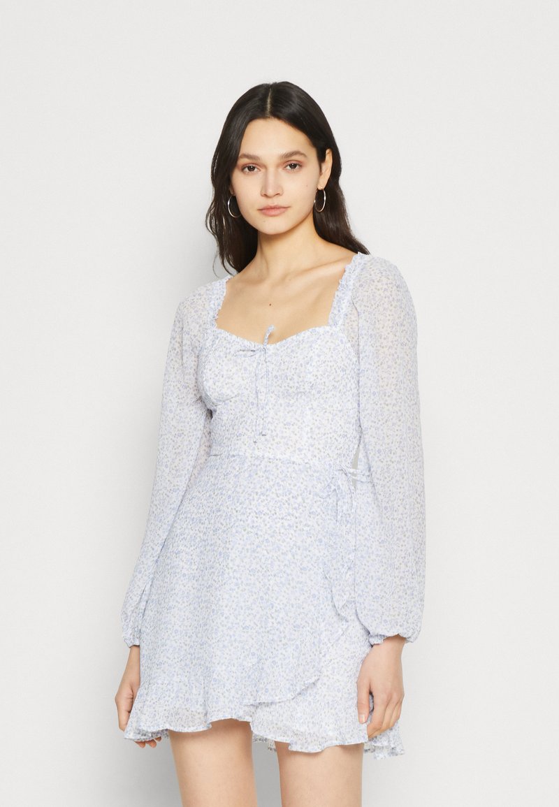 Hollister Co. WRAP DRESS Freizeitkleid white/weiß Zalando.de