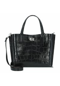 COACH EMBOSSED CROC WILLOW TOTE 24 Borsa a mano black multi