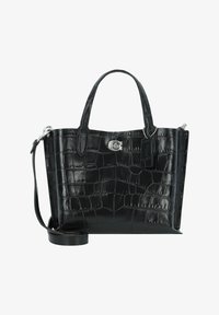 COACH EMBOSSED CROC WILLOW TOTE 24 Borsa a mano black multi