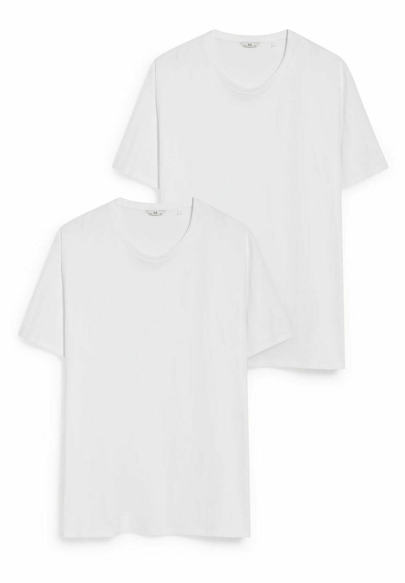 Herren T-Shirts basic | C&A 2 PACK T-Shirt basic white/weiß - GI10937 Herren T-Shirts basic | C&A 2 PACK T-Shirt basic white/weiß - GI10937