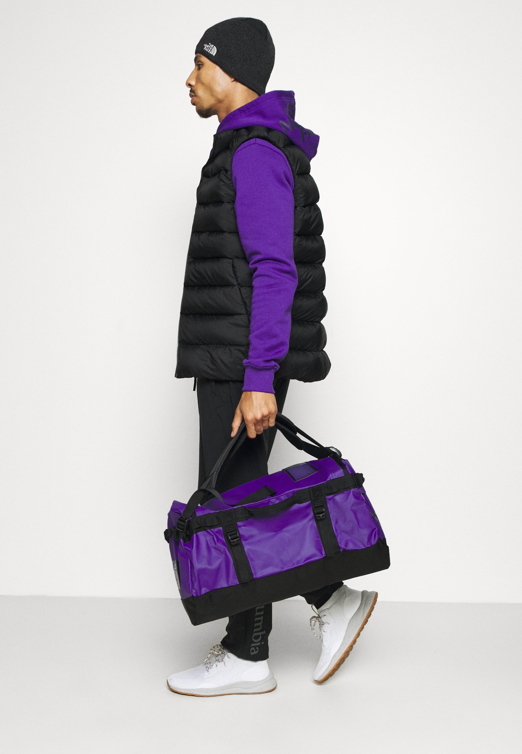 black and purple north face