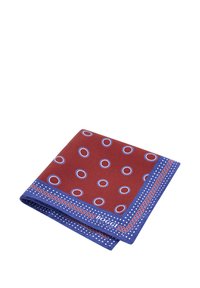 CIRCLE PRINT - Kapesník do obleku - burgundy