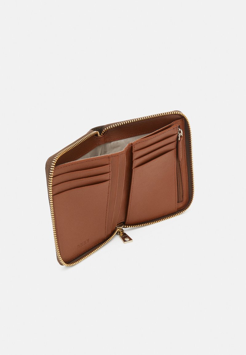 Portefeuille Femme Mia En Cuir De Vachette - Grand Format à Fermeture éclair - Marron Caramel - Organisation Spacieuse