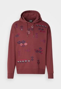 EMBROIDERED ARTWORK HOODIE - Sweater - wine
