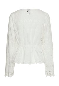 Pieces PCARMORINE LS EMBRODERI TIE - Palaidinė - cloud dancer