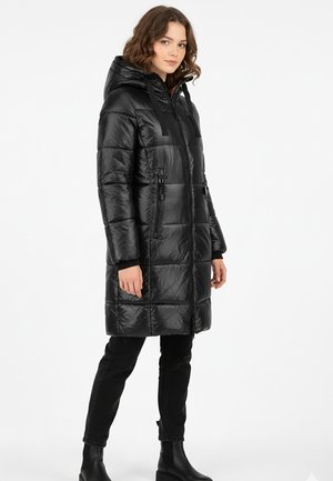LANGE JACKE MIT KAPUZE UND REISSVERSCHLUSS FÜR KALTE TAGE - Wintermantel - schwarz