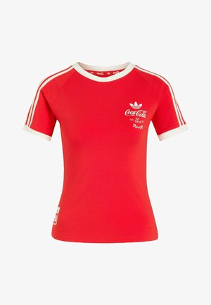 adidas Originals, adidas X Coca-Cola 3-Stripes - T-shirt con stampa - vivid red