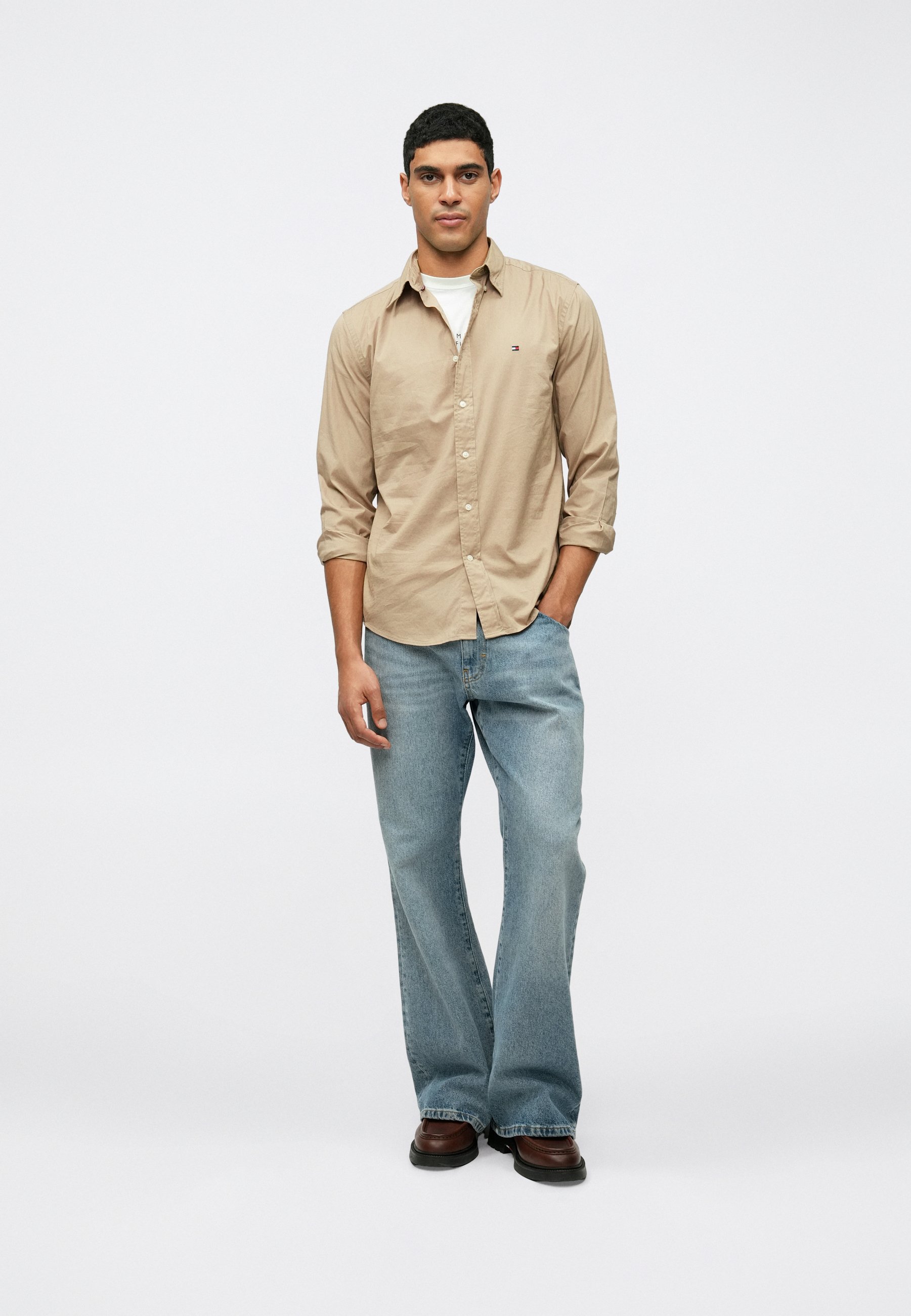 Tommy Hilfiger Shirt - coastal taupe/taupe - Zalando.co.uk