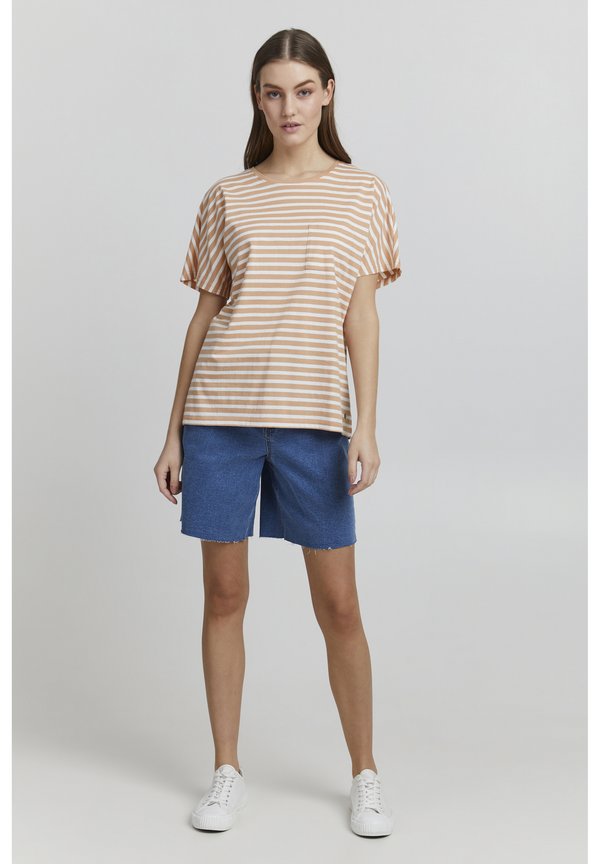 OXSTEFFI - Print T-shirt - mahogany rose4