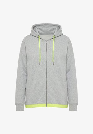 MIAMODA, SWEATJACKE, OVERSIZED, KAPUZE, NEON - Sweatjakke - mottled grey
