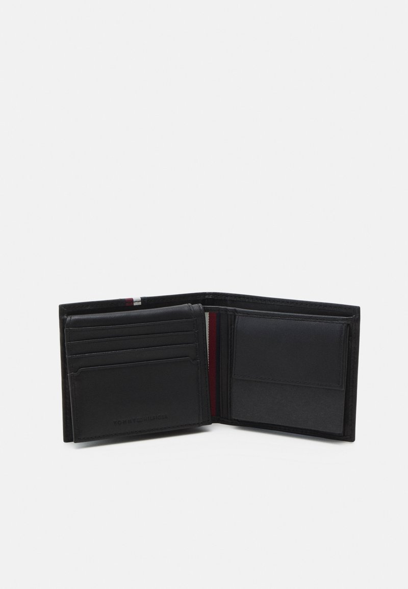 Tommy FLAP CC LEA COIN PREM Geldbörse - black/schwarz Hilfiger AND TH -