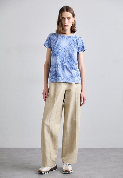 rag & bone SLUB TEE - Triko s potiskem - blue multi