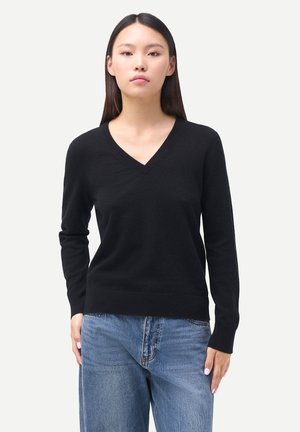 TIMELESS V-NECK - Pullover - black