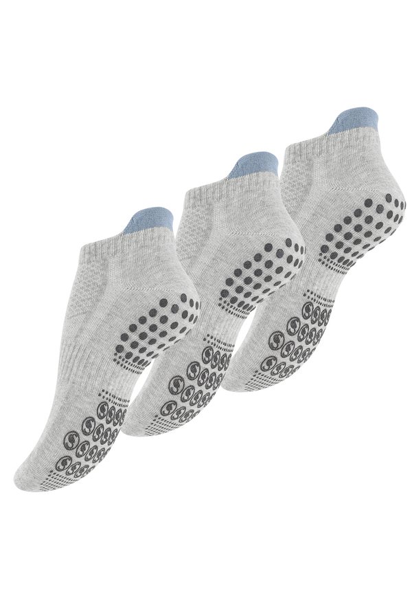 RUTSCHFESTE 3 PAAR FÜR YOGA UND PILATES - Socken - grau