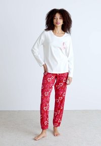 LASCANA VIVANCE DREAMS BY LASCANA VALENTINE - Komplet pidžame - white red